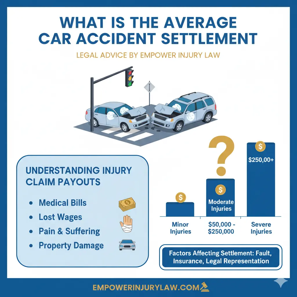 What Is the Average Car Accident Settlement – legal advice by Empower Injury Law