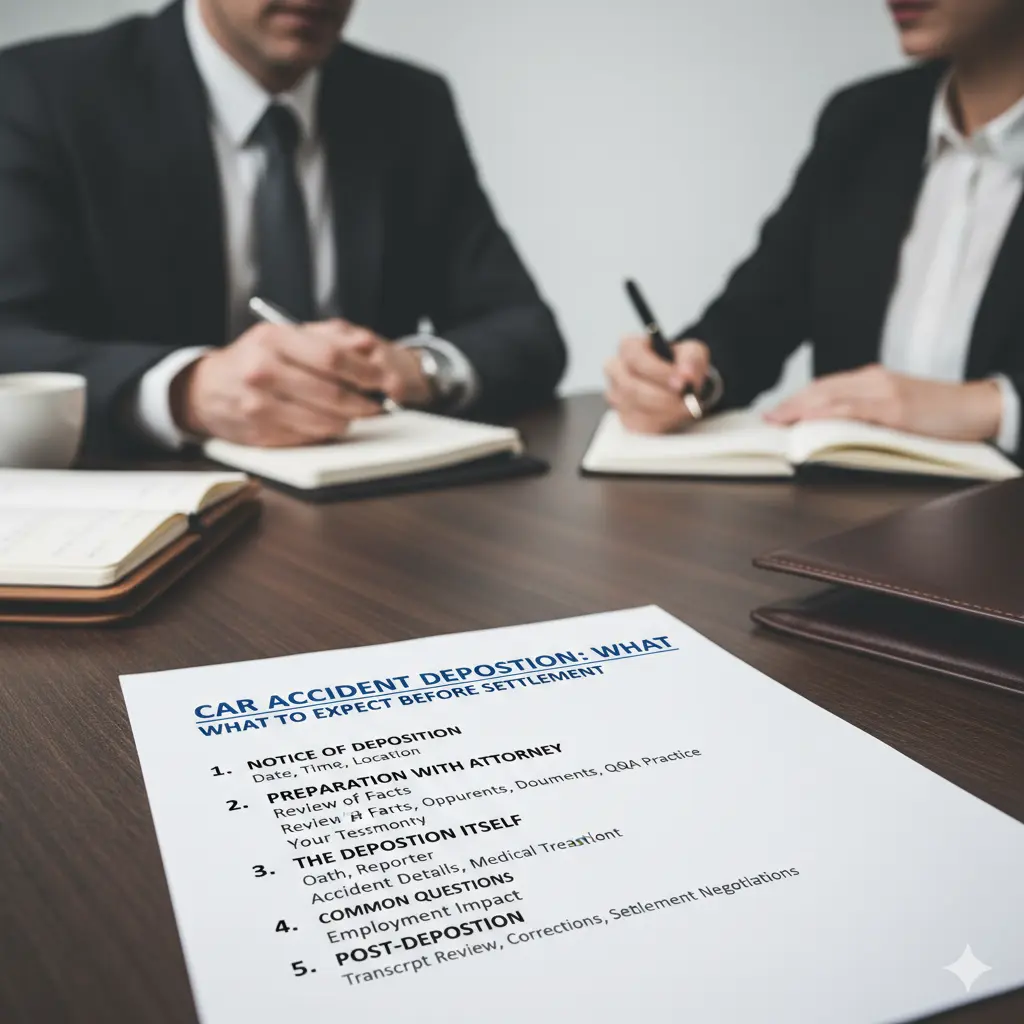 Car Accident Deposition: What to Expect Before Settlement