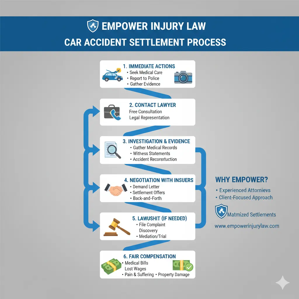 Car Accident Settlement process explained by Empower Injury Law