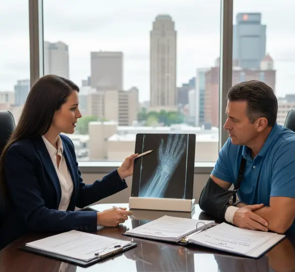 Kansas slip and fall attorney helping with broken bone injuries after an accident