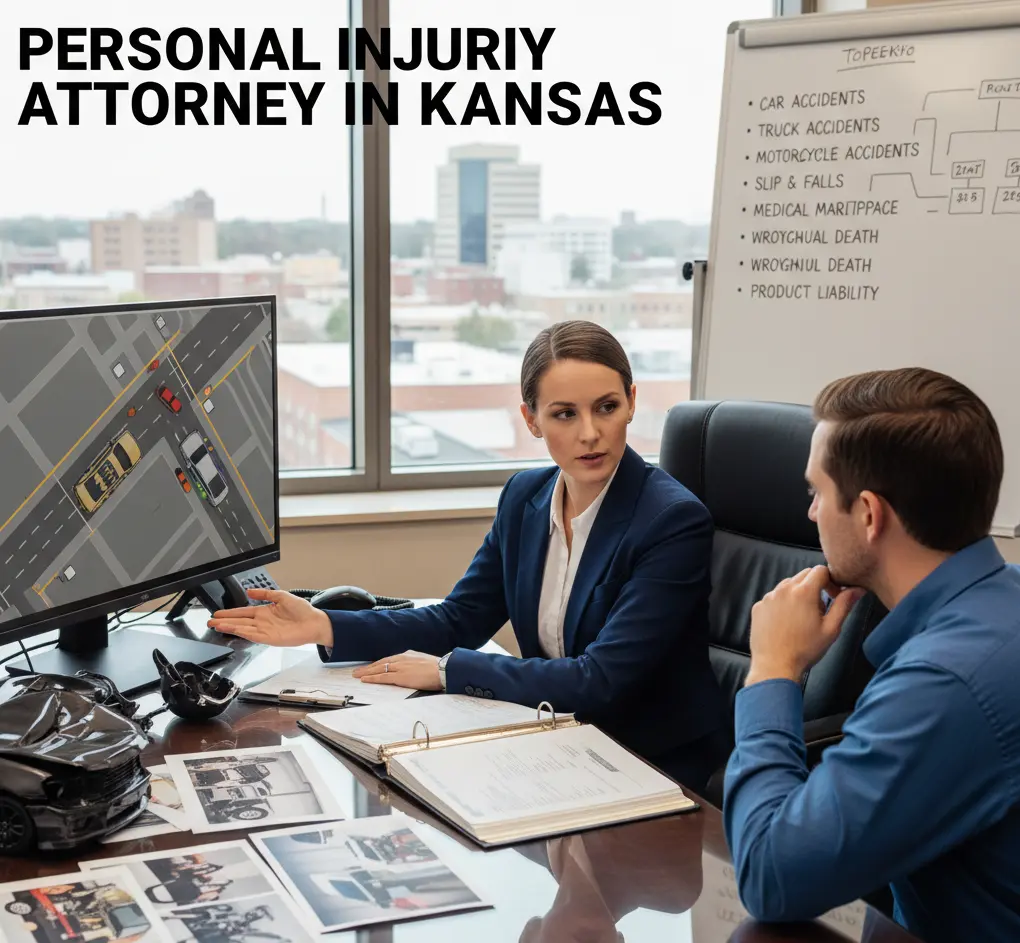 Lawyer explaining what does a personal injury attorney in Kansas handle at Empower Injury Law