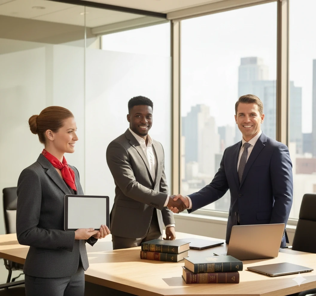 personal injury lawyer Missouri meeting with client at Empower Injury Law office