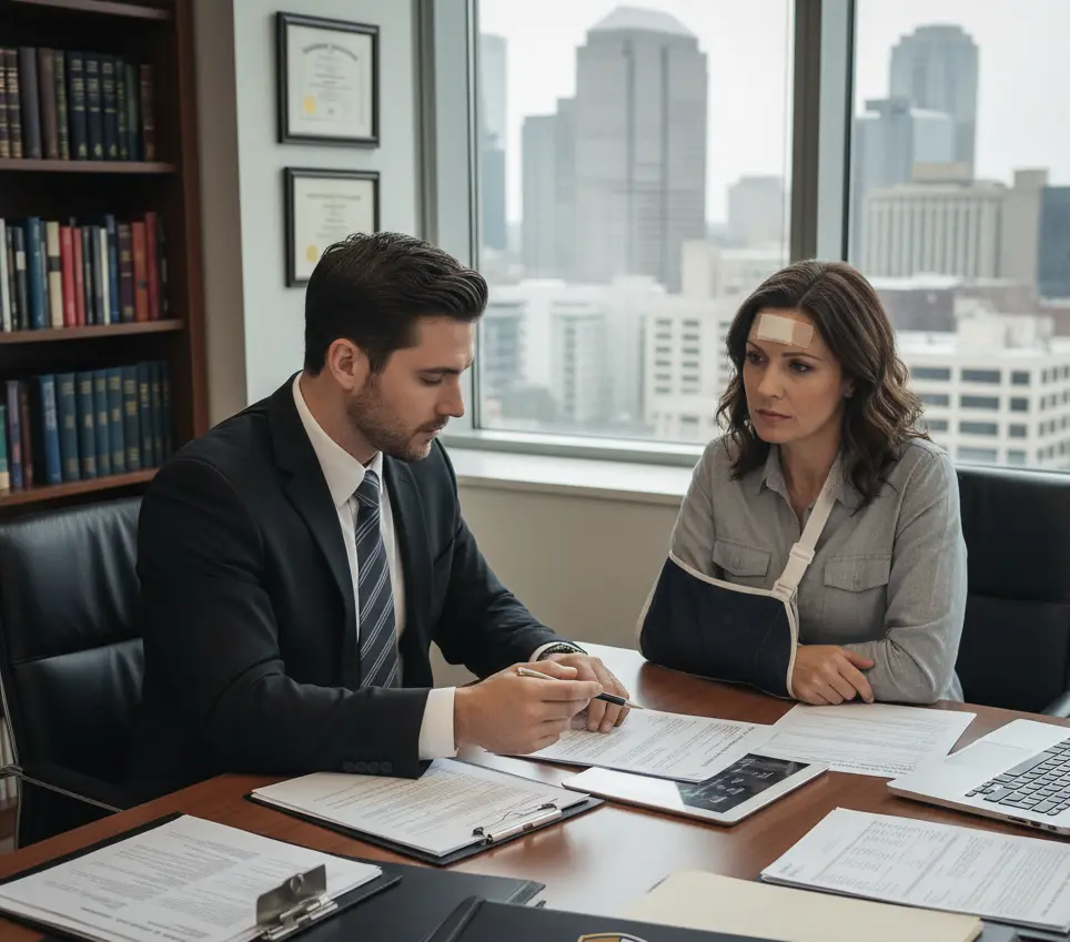 Experienced truck accident lawyer Missouri assisting client after crash