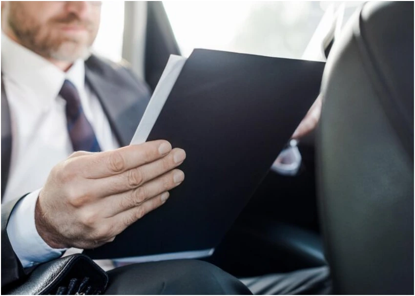 Experienced car accident attorney reviewing case details